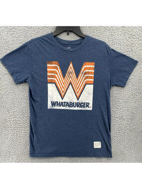Whataburger Original Retro Brand Blue Orange Unisex T-Shirt Size Small